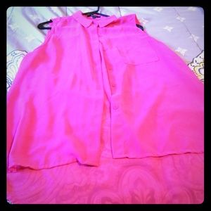 Fuschia silk top
